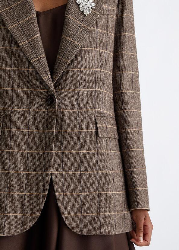 Liu Jo Blazer check con spilla gioiello In Saldo