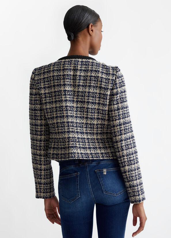 Liu Jo Giacca bouclé check Moda