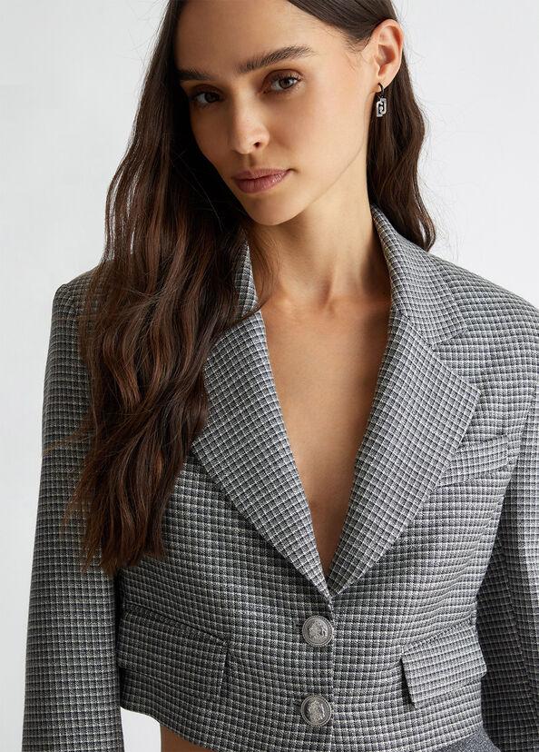 Liu Jo Blazer cropped check Vendita