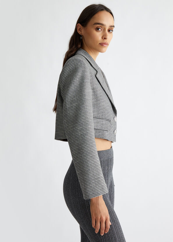 Liu Jo Blazer cropped check Vendita
