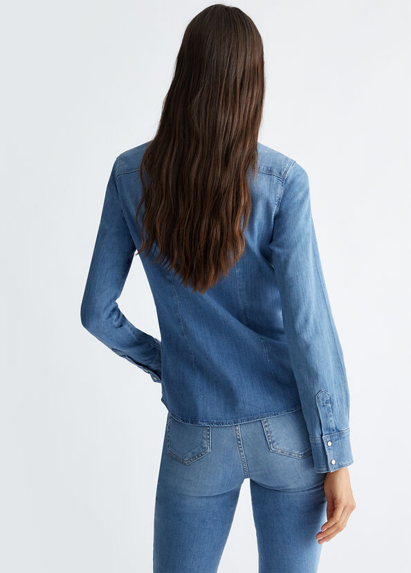 Liu Jo Camicia in denim Consegna Veloce