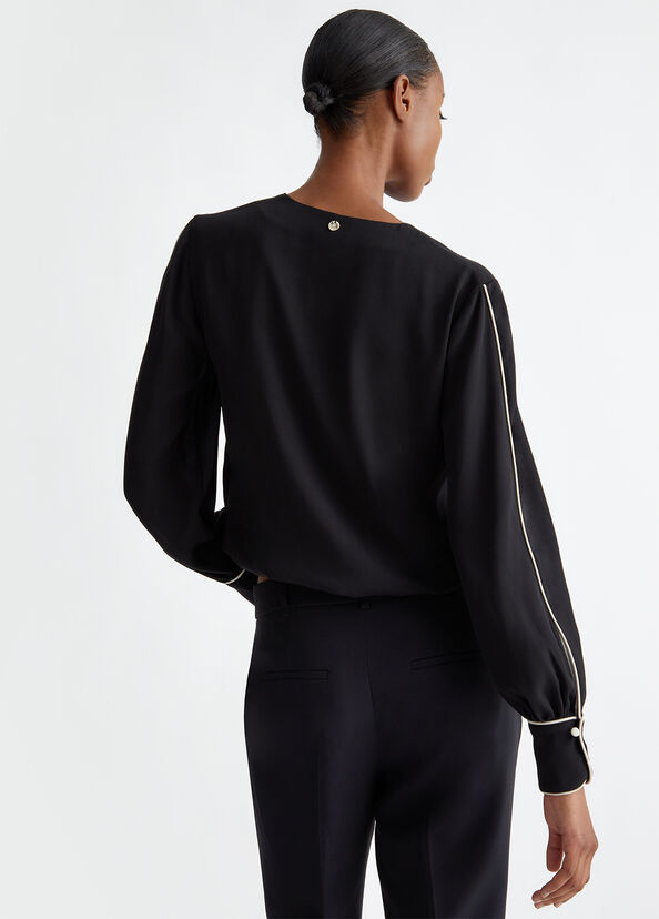 Liu Jo Blusa in crêpe de chine Fino Al -60%