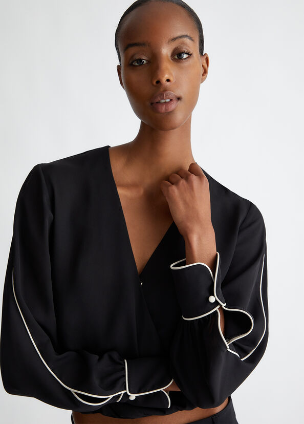 Liu Jo Blusa in crêpe de chine Fino Al -60%