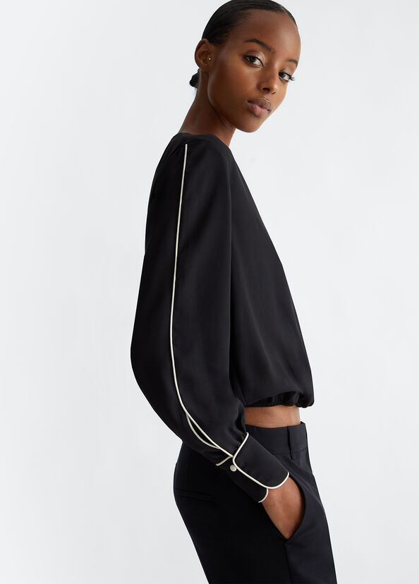 Liu Jo Blusa in crêpe de chine Fino Al -60%