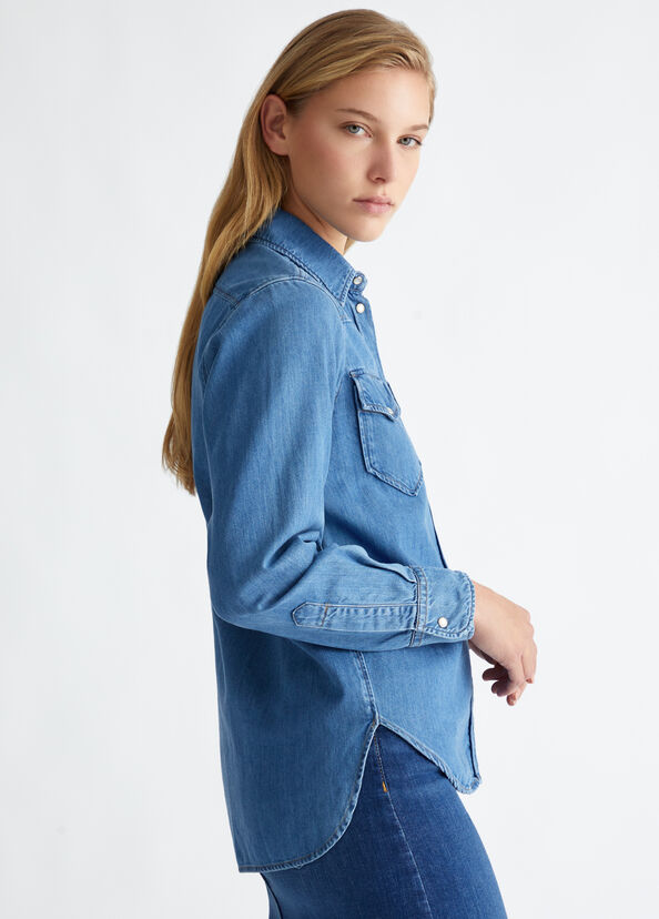 Liu Jo Camicia in denim Prezzo Ridotto
