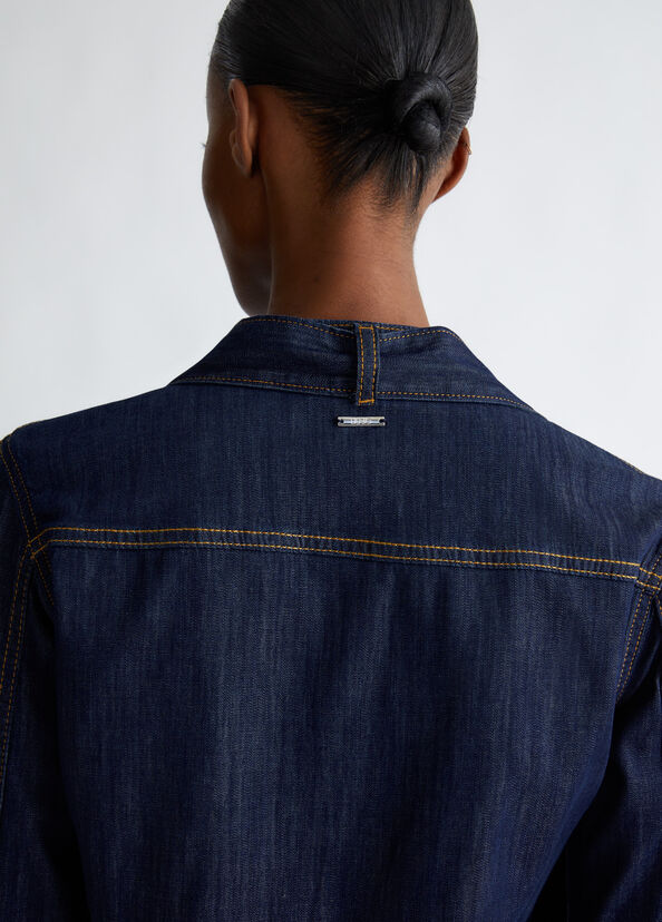 Liu Jo Camicia in denim con fiocco Presa