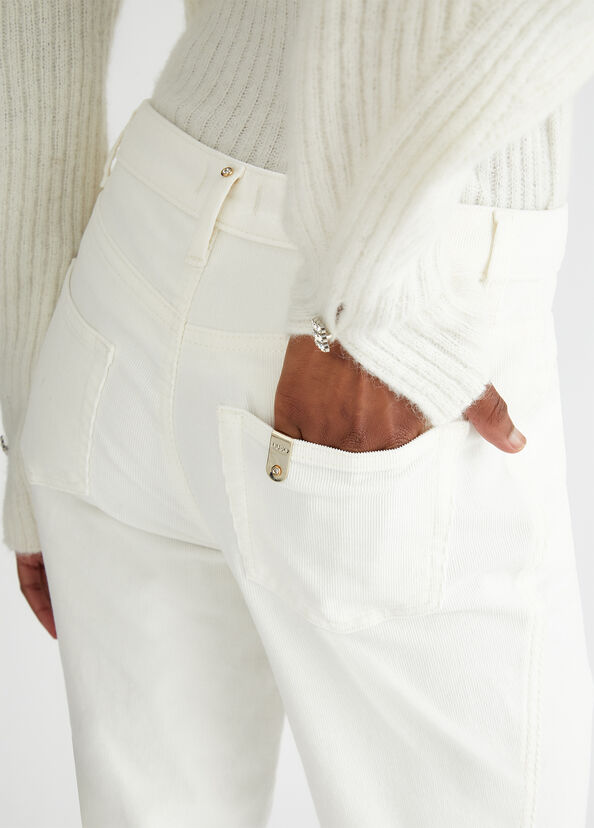 Liu Jo Pantaloni straight in velluto Hotsell