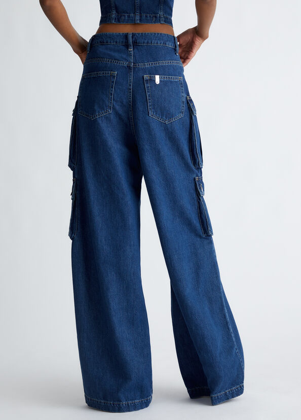 Liu Jo Jeans cargo in cotone stretch Vendita Calda