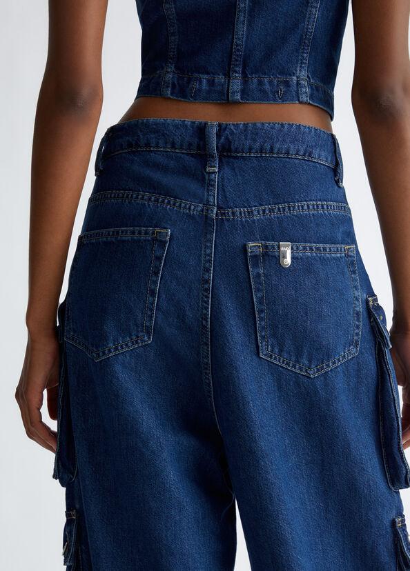 Liu Jo Jeans cargo in cotone stretch Vendita Calda