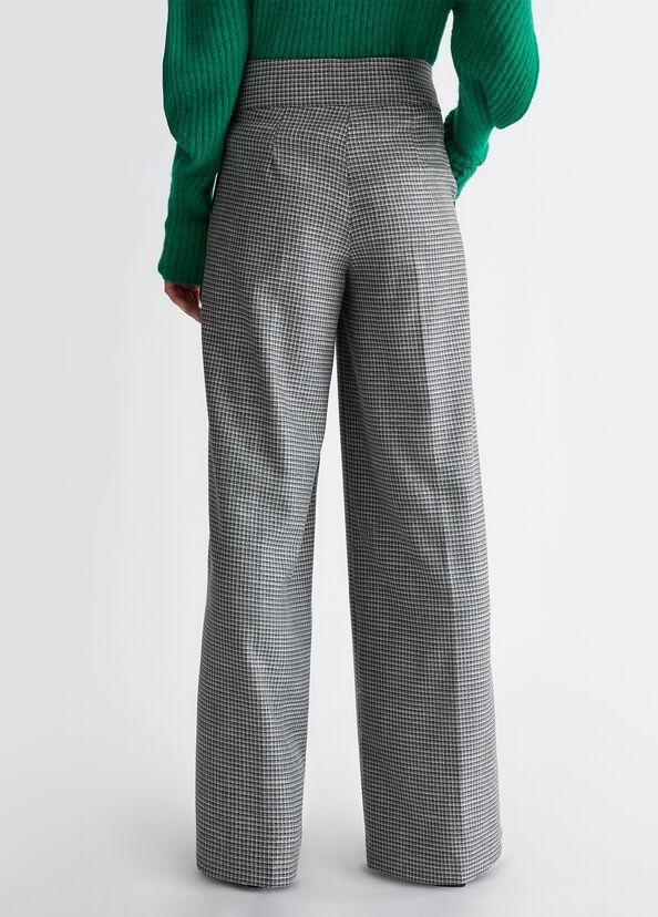 Liu Jo Pantaloni check a palazzo Saldi Di Fabbrica
