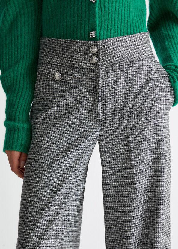 Liu Jo Pantaloni check a palazzo Saldi Di Fabbrica
