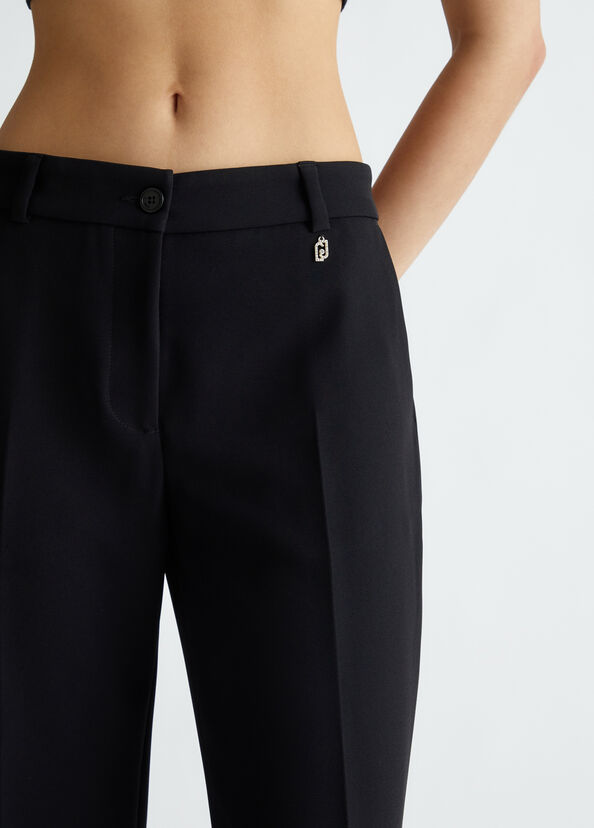 Liu Jo Pantaloni flare in crêpe Nuova