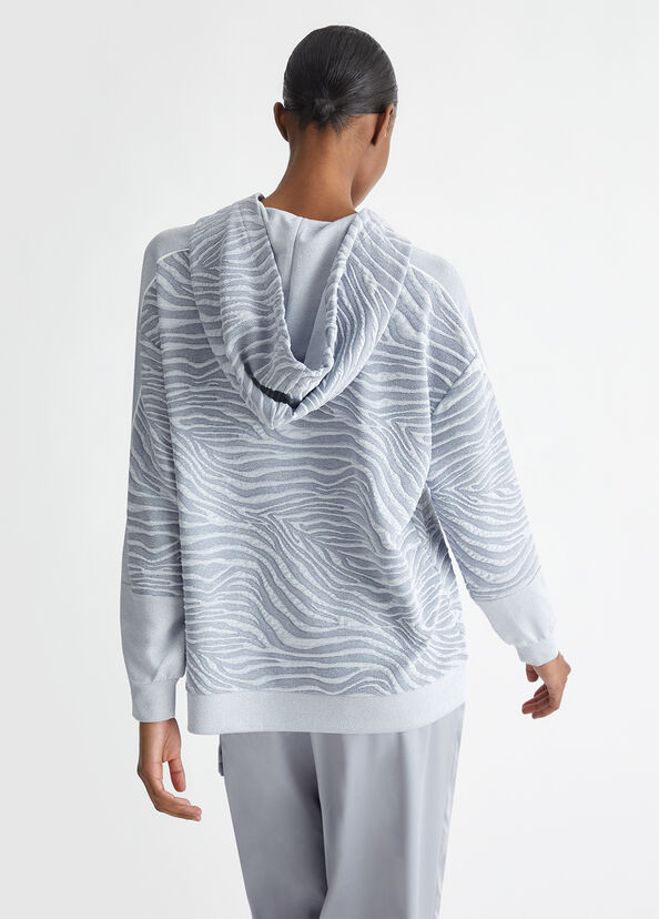 Liu Jo Felpa jacquard con cappuccio Fino Al -60%