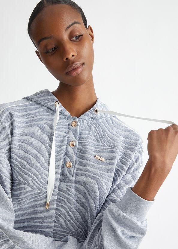 Liu Jo Felpa jacquard con cappuccio Fino Al -60%