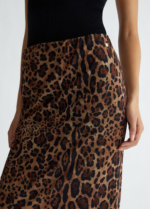 Liu Jo Gonna midi in tulle animalier Vendite Flash