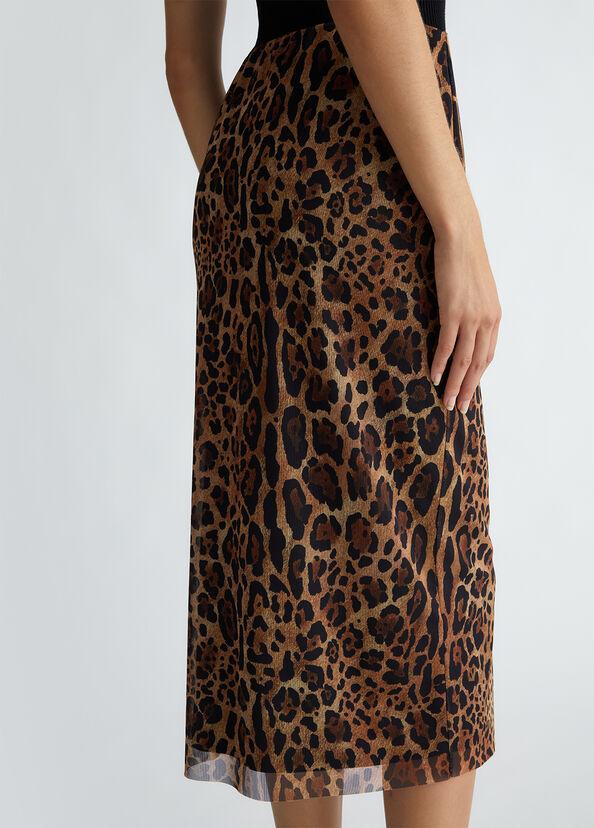 Liu Jo Gonna midi in tulle animalier Vendite Flash