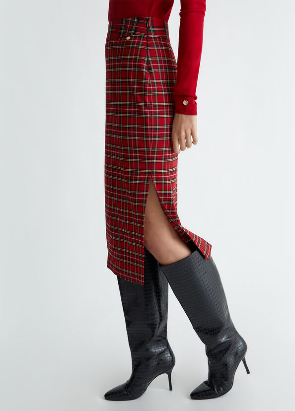 Liu Jo Gonna longuette in tartan Pezzi Unici