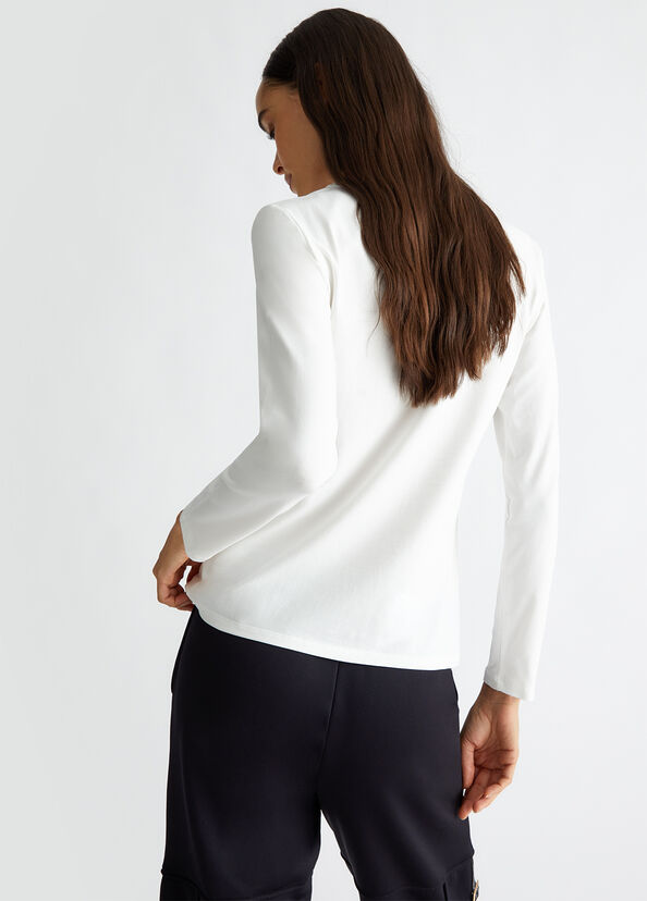 Liu Jo T-shirt con cuore e strass In Saldo