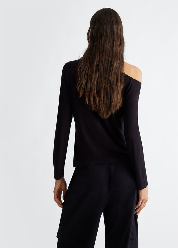 Liu Jo T-shirt con logo e strass Nuova