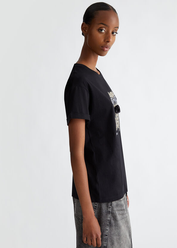 Liu Jo T-shirt con ricamo e applicazioni 2025