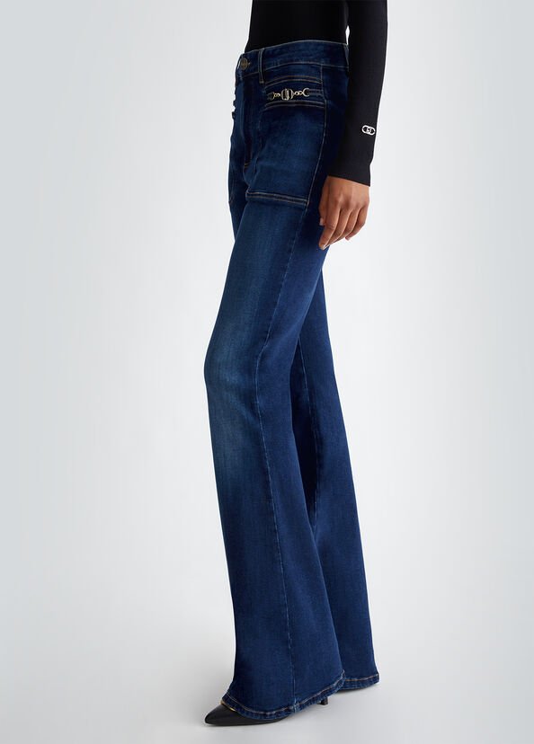 Liu Jo Jeans flare in cotone stretch Negozi Online
