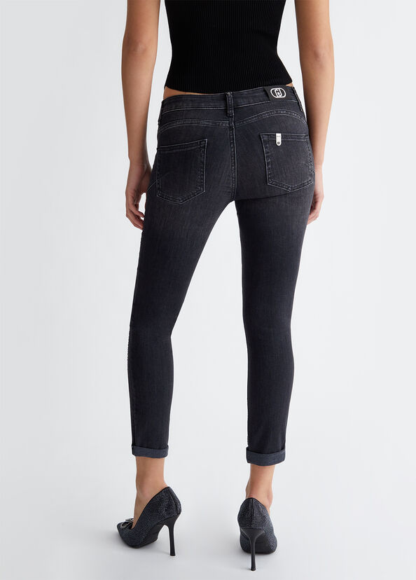 Liu Jo Jeans skinny bottom up con strass Novità