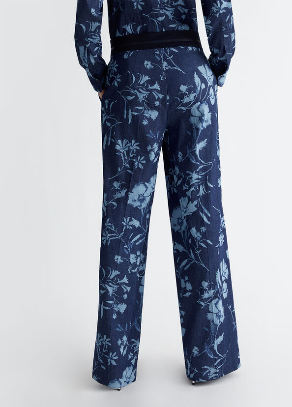 Liu Jo Jeans a palazzo con stampa floreale Sconto