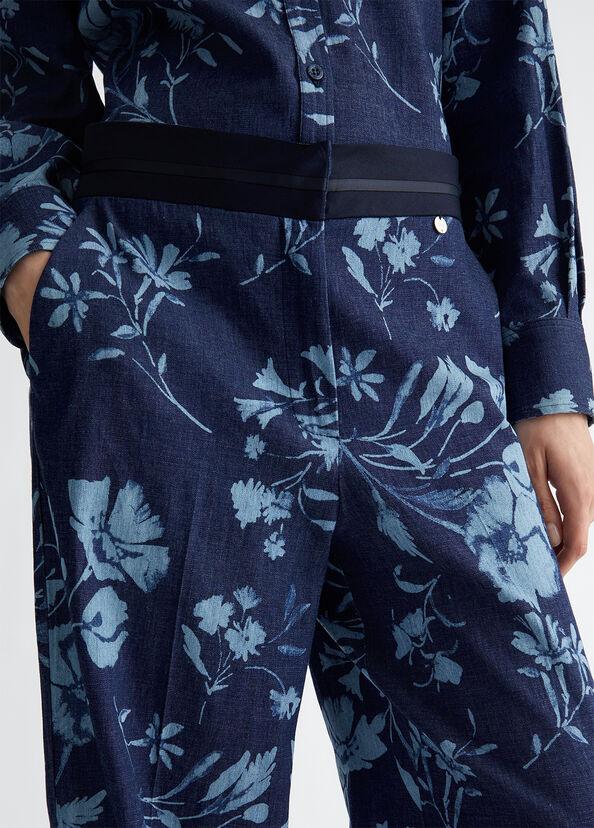Liu Jo Jeans a palazzo con stampa floreale Sconto