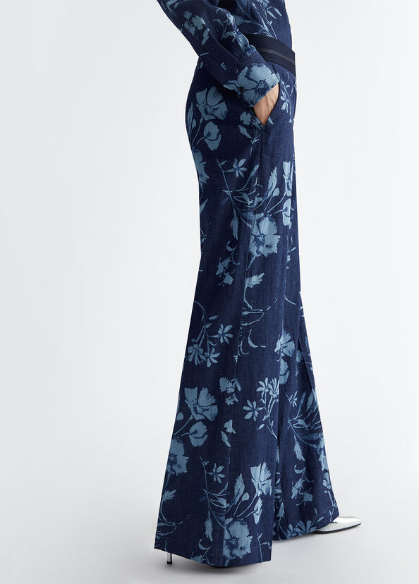 Liu Jo Jeans a palazzo con stampa floreale Sconto