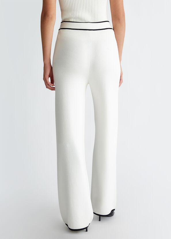 Liu Jo Pantaloni in maglia di misto seta In Vendita
