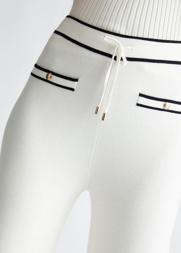 Liu Jo Pantaloni in maglia di misto seta In Vendita