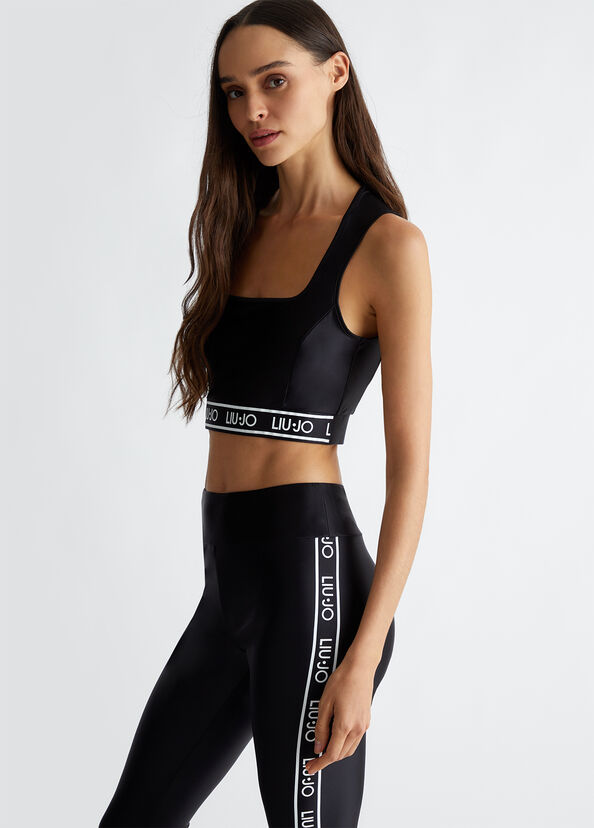 Liu Jo Top in jersey con logo Saldi