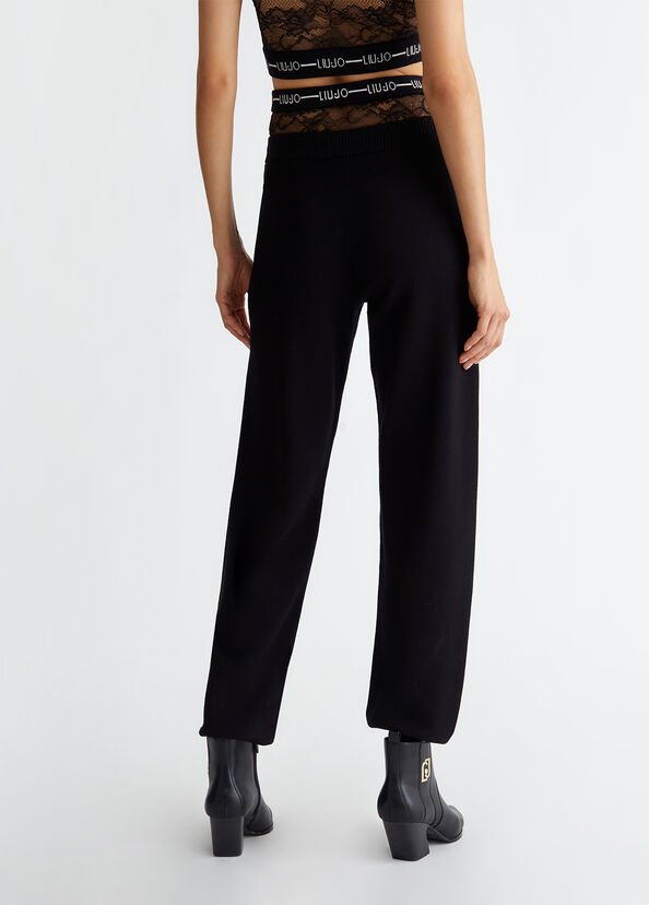 Liu Jo Pantaloni in maglia con pizzo Vendite Flash