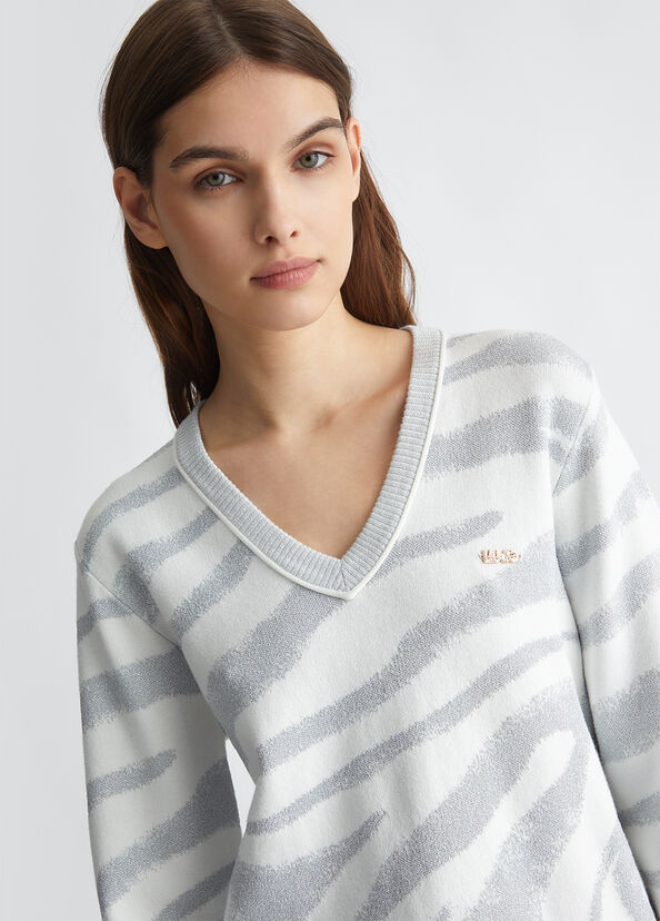 Liu Jo Maglia animalier jacquard Italy