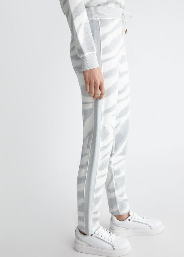 Liu Jo Pantaloni animalier in maglia Italia
