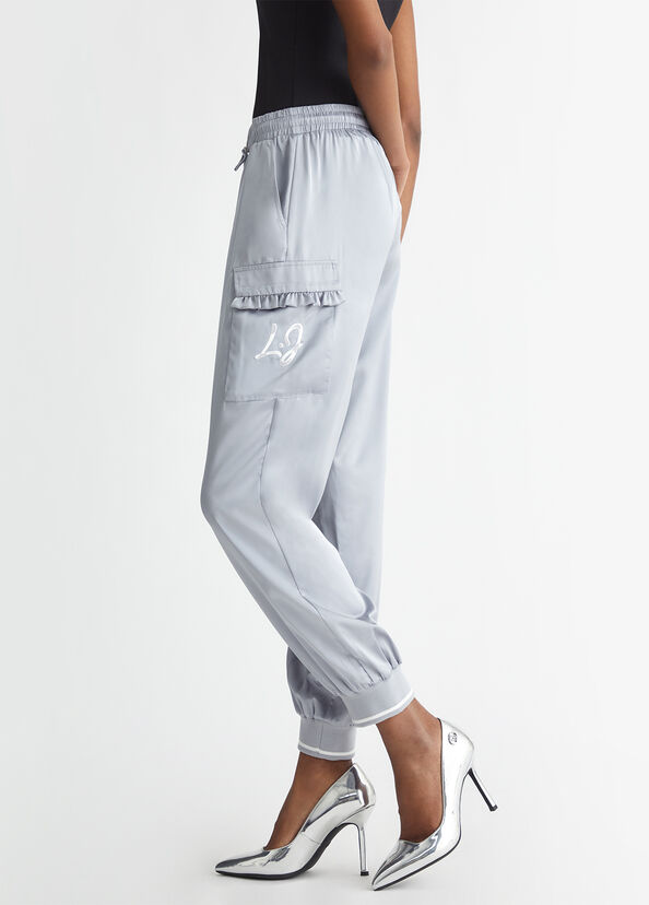 Liu Jo Pantaloni jogging in raso Promozione