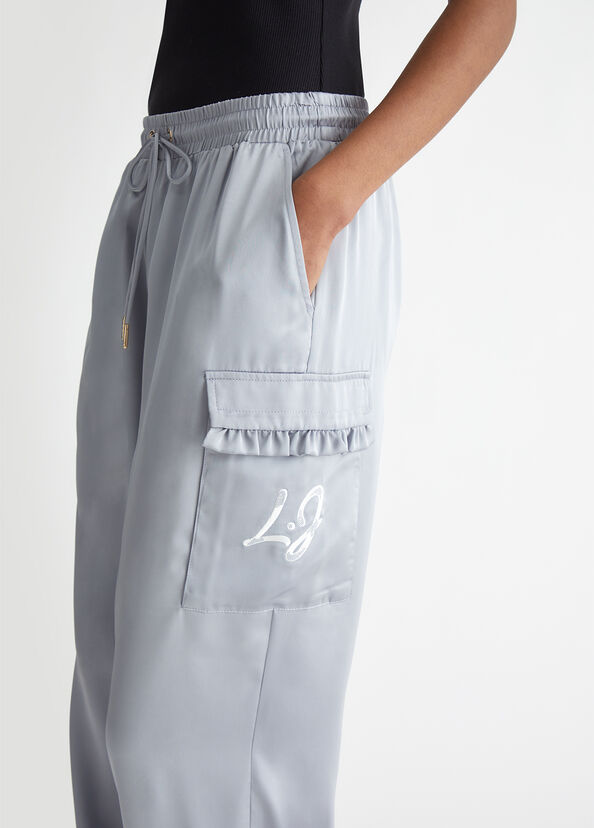 Liu Jo Pantaloni jogging in raso Promozione