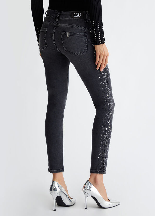 Liu Jo Jeans skinny bottom up con strass Fino Al -60%