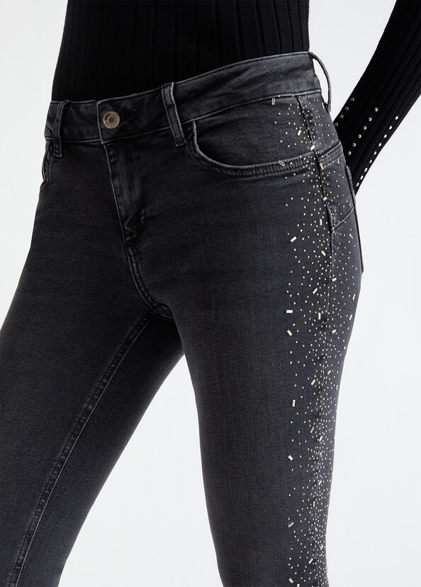 Liu Jo Jeans skinny bottom up con strass Fino Al -60%