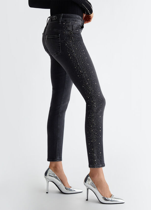 Liu Jo Jeans skinny bottom up con strass Fino Al -60%