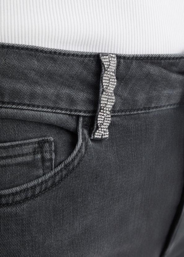 Liu Jo Jeans skinny grigio con strass Vendita Calda
