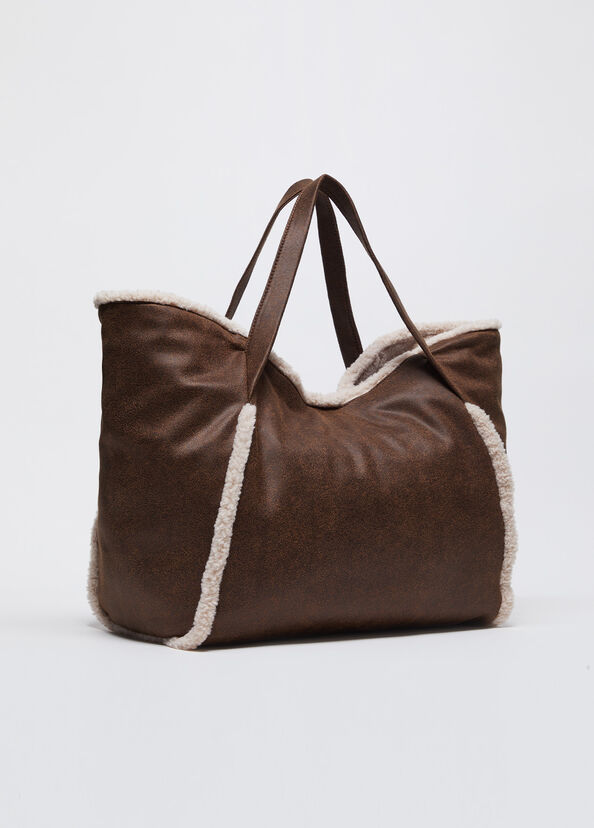 Liu Jo Shopping bag in tessuto spalmato con pochette Vendite Flash