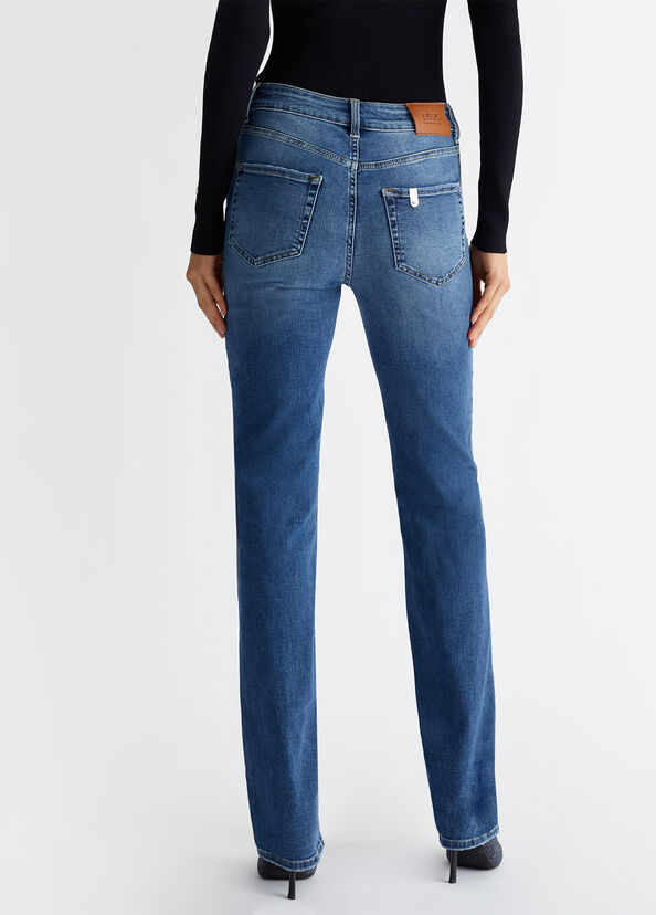Liu Jo Jeans straight a vita alta Liquidazione