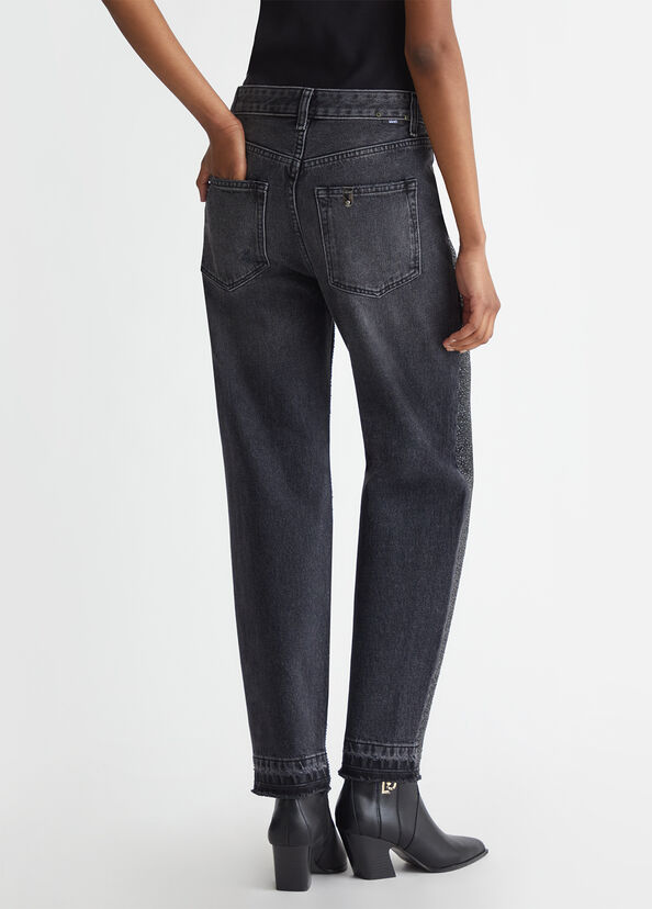 Liu Jo Jeans straight con strass Rilascio limitato