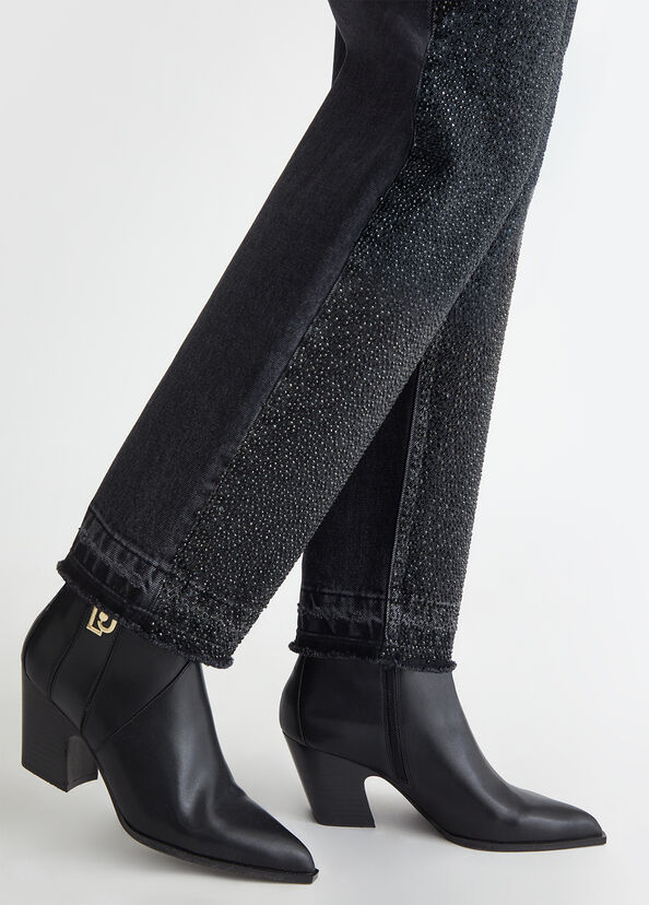 Liu Jo Jeans straight con strass Rilascio limitato