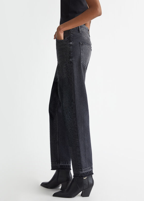 Liu Jo Jeans straight con strass Rilascio limitato