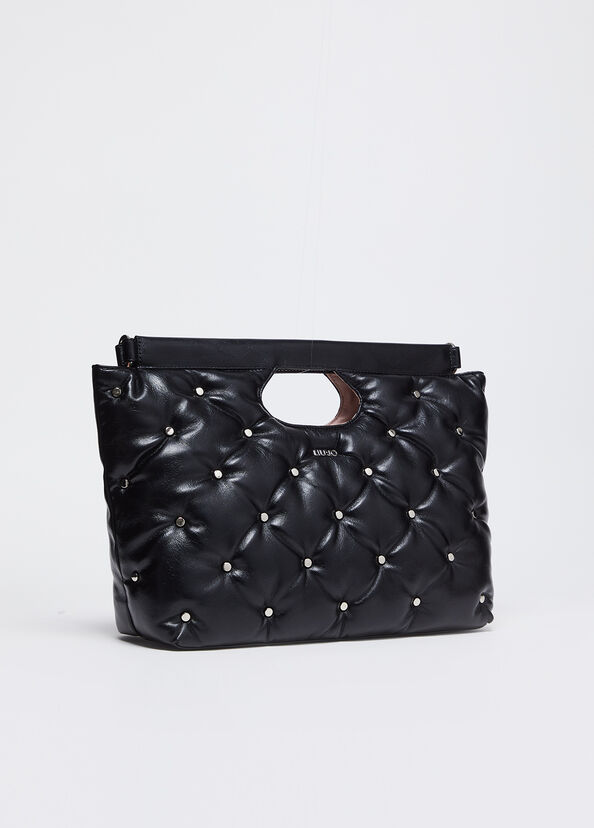 Liu Jo Borsa a mano glossy con borchie Enormi sconti