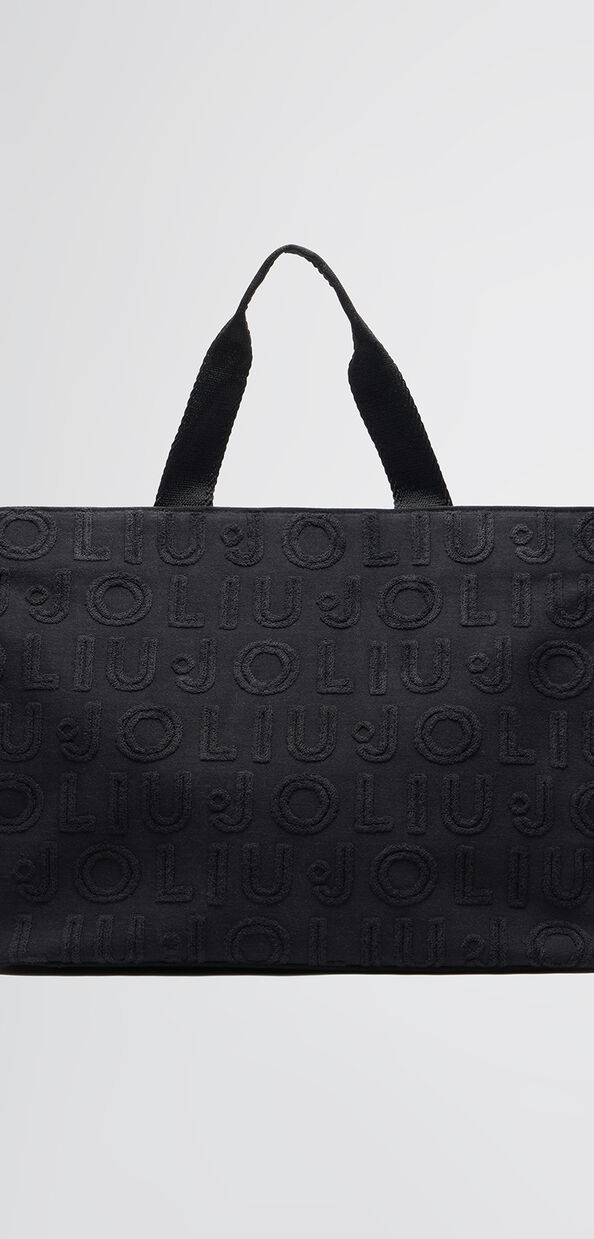 Liu Jo Borsa tote jacquard nera Esporta salva
