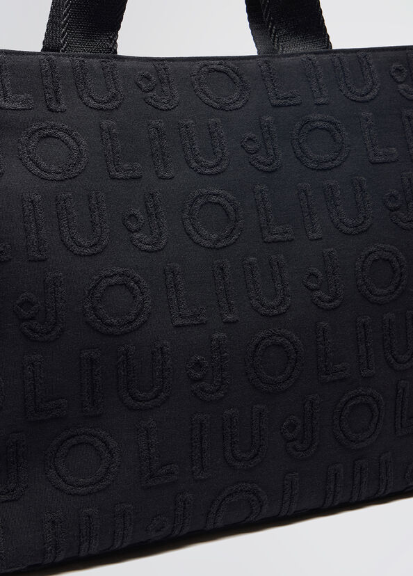 Liu Jo Borsa tote jacquard nera Esporta salva