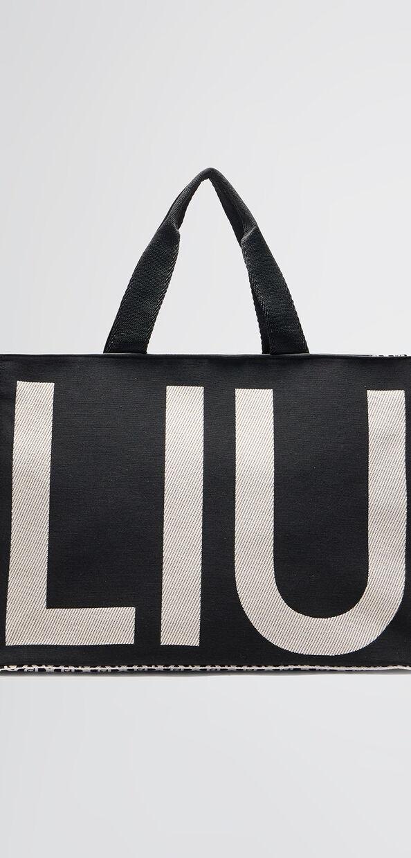 Liu Jo Borsa tote monogram jacquard nera Duty-free